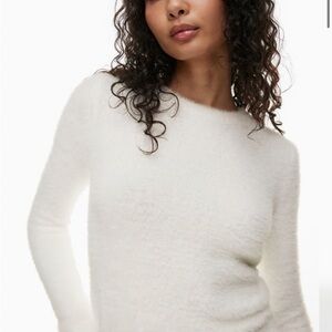 Sunday Best Fuzzy White Sweater